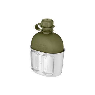 Фляга тактична в чохлі 2E Flask WB01 1л з кухлем для їжі (2E-TACFWB01-ODGN)