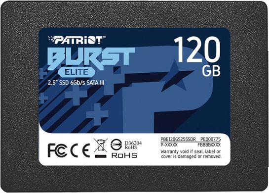 SSD-накопичувач Patriot 120GB Burst Elite (PBE120GS25SSDR)