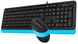 Комплект (клавиатура, мышь) A4Tech F1010 Black/Blue USB