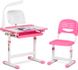 Комплект Fundesk парта та стілець трансформери Cantare Pink