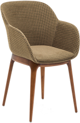 Крісло Tilia Shell-W Pad ніжки букові, сидіння з тканиною PIED DE POULE 03