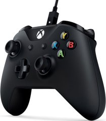 Бездротовий геймпад Microsoft Xbox One Black + USB кабель для Windows (4N6-00002)