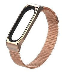 Ремінець Mijobs Metal Milanese SE Band for Xiaomi Mi Band 4/3 Rose Gold