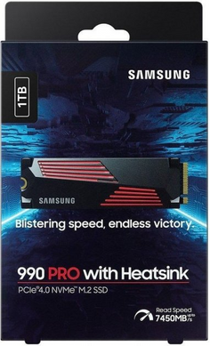 SSD накопитель Samsung 990 PRO with Heatsink 1TB (MZ-V9P1T0CW)