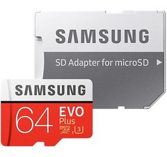Карта пам'яті Micro SD Samsung 64GB Class 10 + ad EVO PLUS (MB-MP64GA/APC) R/W 100/60 Mb/s