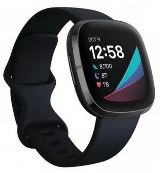 Смарт-годинник Fitbit Sense Carbon/Graphite Stainless Steel (FB512BKBK)