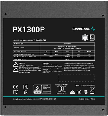Блок живлення Deepcool PX1300P 1300W (R-PXD00P-FC0B-EU)