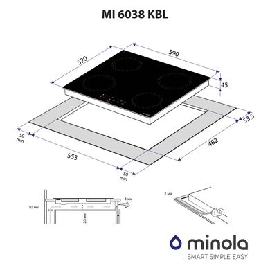 Варочная поверхность Minola MI 6038 KBL