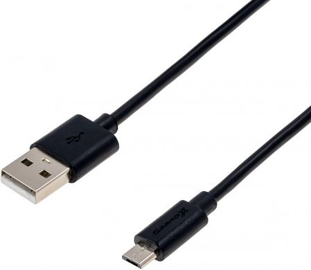 Кабель Grand-X USB-micro USB PM025B,100% мідь, 2.5m, Black