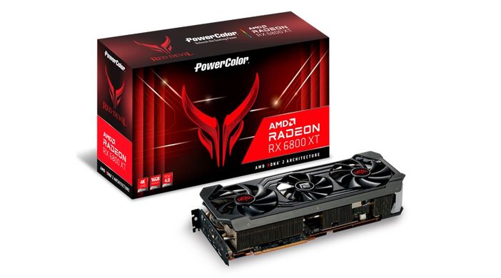 Відеокарта AMD Powercolor PCI-Ex Radeon RX 6800 XT Red Devil 16GB GDDR6 (256bit) (2340/16000) (HDMI, 3 x DisplayPort) (AXRX 6800XT 16GBD6-3DHE/OC)