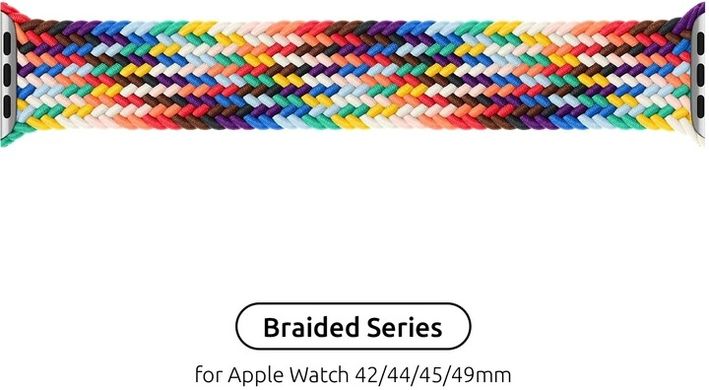 Ремінець ArmorStandart Braided Solo Loop для Apple Watch 42/44/45/49mm Pride Edit Size 10 (172 mm) (ARM64936)