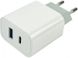 Мережевий зарядний пристрій Mibrand MI-15 20W PD + Quick Charger USB-A + USB-C White (MIWC/15UCW)