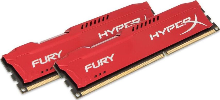 Оперативна пам'ять HyperX DDR3-1600 16384MB PC3-12800 (Kit of 2x8192) FURY Red (HX316C10FRK2/16)