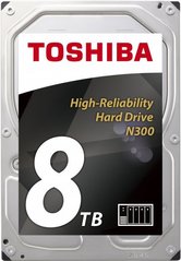 Внутрішній жорсткий диск Toshiba N300 8TB SATA/256MB (HDWG180UZSVA