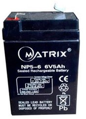 Акумуляторна батарея Matrix 6V 5Ah (NP5-6)