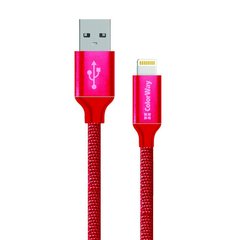 Кабель СolorWay USB - Apple Lightning 2.1A 1m Red (CW-CBUL004-RD)
