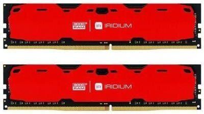 Оперативна пам'ять Goodram DDR4 2x4GB/2400 Iridium Red (IR-R2400D464L15S/8GDC)