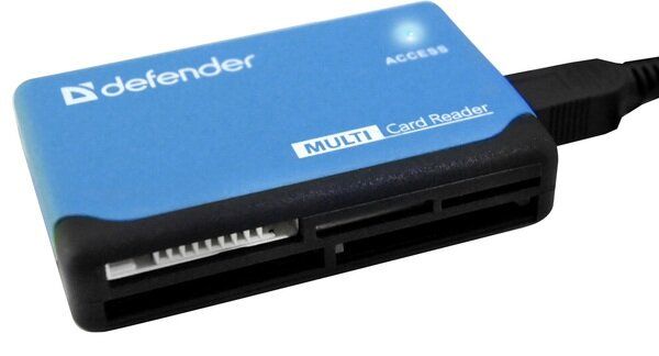 Кардридер Defender Ultra USB 2.0 Black Blue (83500)
