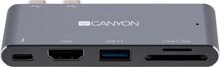 Хаб Canyon 5-в-1 USB Type C (CNS-TDS05DG)