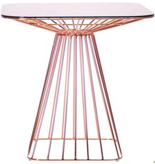 Стол AMF Tern rose gold/glass top (545687)