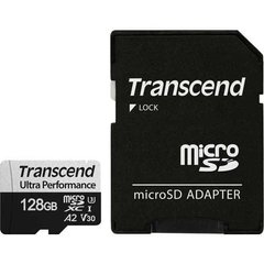 Карта пам'яті Transcend 128GB microSDXC C10 UHS-I U3 A2 R160/W125MB/s + SD (TS128GUSD340S)