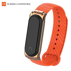 Ремінець ArmorStandart Carbon Silicone Band 4302 для Xiaomi Mi Band 4/3 Orange