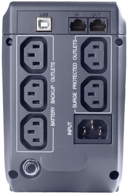 Источник бесперебойного питания Powercom IMD-625AP, 375 Вт, 5 х IEC, AVR, LCD, USB (00210115)