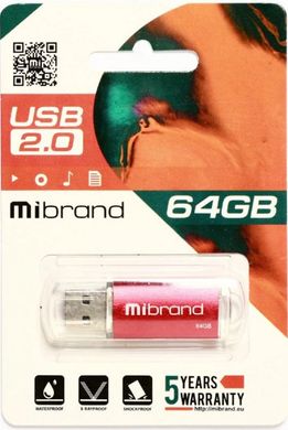 Флешка Mibrand USB 2.0 Cougar 64Gb Red (MI2.0/CU64P1R)