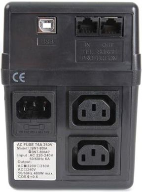 Джерело безперебійного живлення Powercom BNT-800AP, 2 x IEC, USB (00210087)