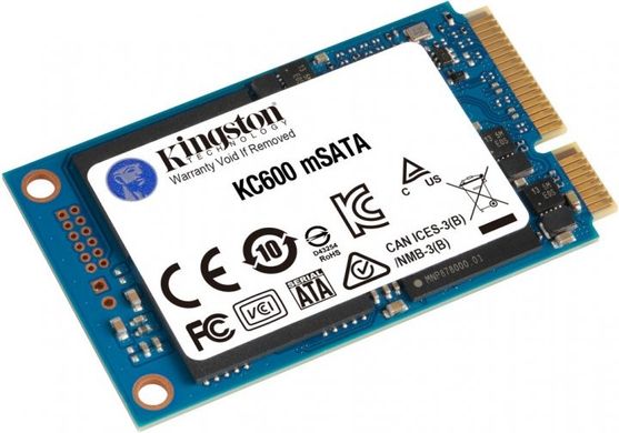 SSD-накопичувач 512GB Kingston KC600 mSATA SATAIII 3D TLC (SKC600MS/512G)
