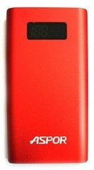 Универсальная мобильная батарея Aspor Q388 10000mAh Quick Charge Red
