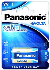 Батарейка Panasonic Evolta 6LR61 BLI 1 ALKALINE (6LR61EGE/1BP)