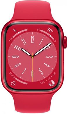 Apple Watch Series 8 GPS 41mm (PRODUCT)RED Aluminium Case with (PRODUCT)RED Sport Band - Regular (MNP73)