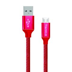 Кабель СolorWay USB - MicroUSB 2.1A 1m Red (CW-CBUM002-RD)