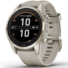 Смарт-часы Garmin fenix 7S Pro Sapphire Solar Soft Gold with Light Sand Band (010-02776-15)