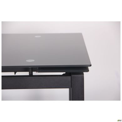 Розкладний стіл AMF Карлос чорний/скло антрацит (545853)