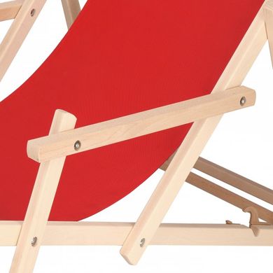 Шезлонг (кресло-лежак) деревянный Springos DC0003 RED