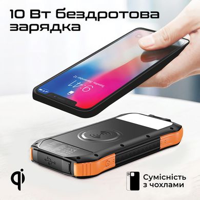 Универсальная мобильная батарея Promate 10000mAh (solartank-10pdqi.black)