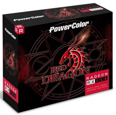 Відеокарта PowerColor Radeon RX 550 4GB Red Dragon OC V2 (AXRX 550 4GBD5-DHV2/OC)