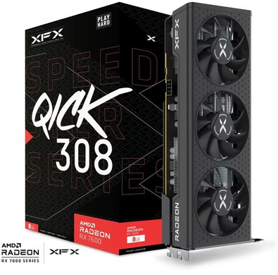 Видеокарта XFX Radeon RX 7600 SPEEDSTER QICK 308 Black Edition (RX-76PQICKBY)