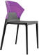 Стілець Papatya Ego-S антрацит сидіння, верх прозоро-пурпурний