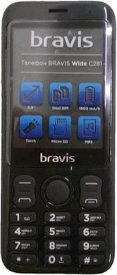 Телефон Bravis C281 Wide Dual Sim black