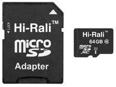 Карта пам'яті Hi-Rali 64GB Class 10 (HI-64GBSDCL10-01)