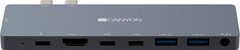 Хаб Canyon 8-в-1 USB Type C (CNS-TDS08DG)