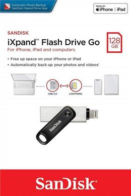 Флешка SanDisk USB 3.0 iXpand Go 128Gb Lightning Apple (SDIX60N-128G-GN6NE)