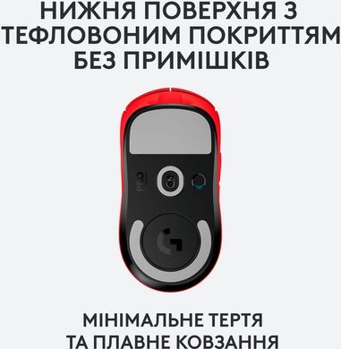 Миша Logitech PRO X SUPERLIGHT Wireless Red (910-006784)