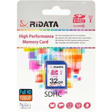 Карта пам'яті RiDATA SDHC 32GB Class 10 UHS-I