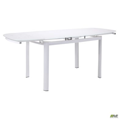 Раскладной стол AMF Кассандра База белый/Стекло белый (511328)