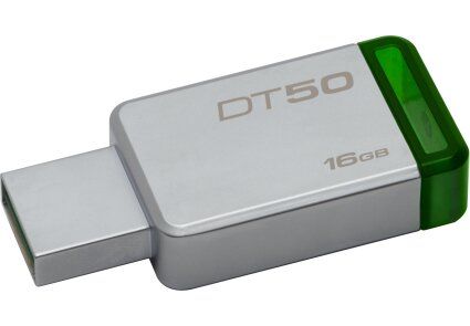 Флешка USB3.0 16GB Kingston DataTraveler 50 Metal/Green (DT50/16GB)
