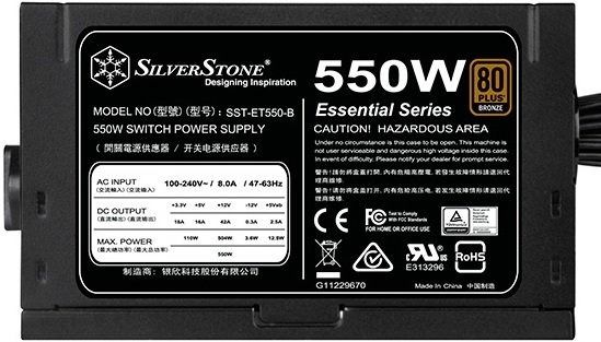 Блок живлення Silverstone Strider V1.2 550W 80+Bronze (SST-ET550-B)q